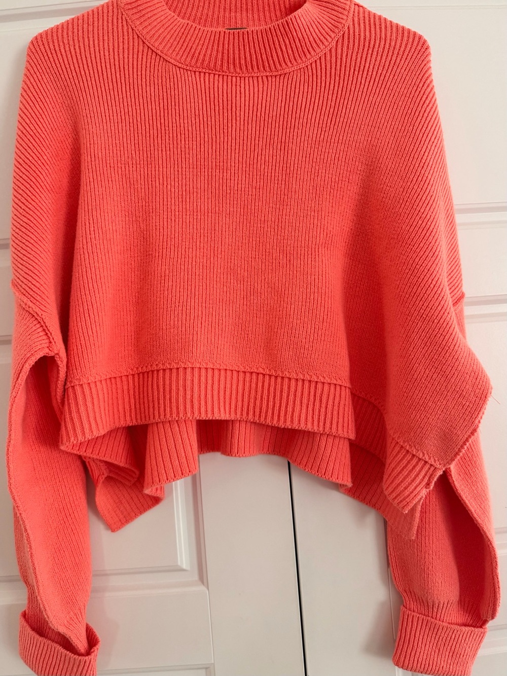 Free People Free People Easy Street Crop Pullover Coral - Picture 2 of 5